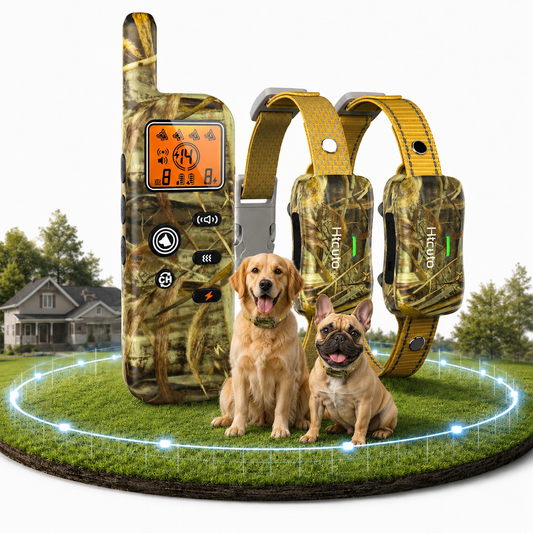 Wireless Dog Fence System for 2 Dogs Electric Dog Fence 2-in-1 Pet Containment System & Remote Dog Training Collar, 25–3500FT Adjustable Boundary for Small, Medium & Large Dogs