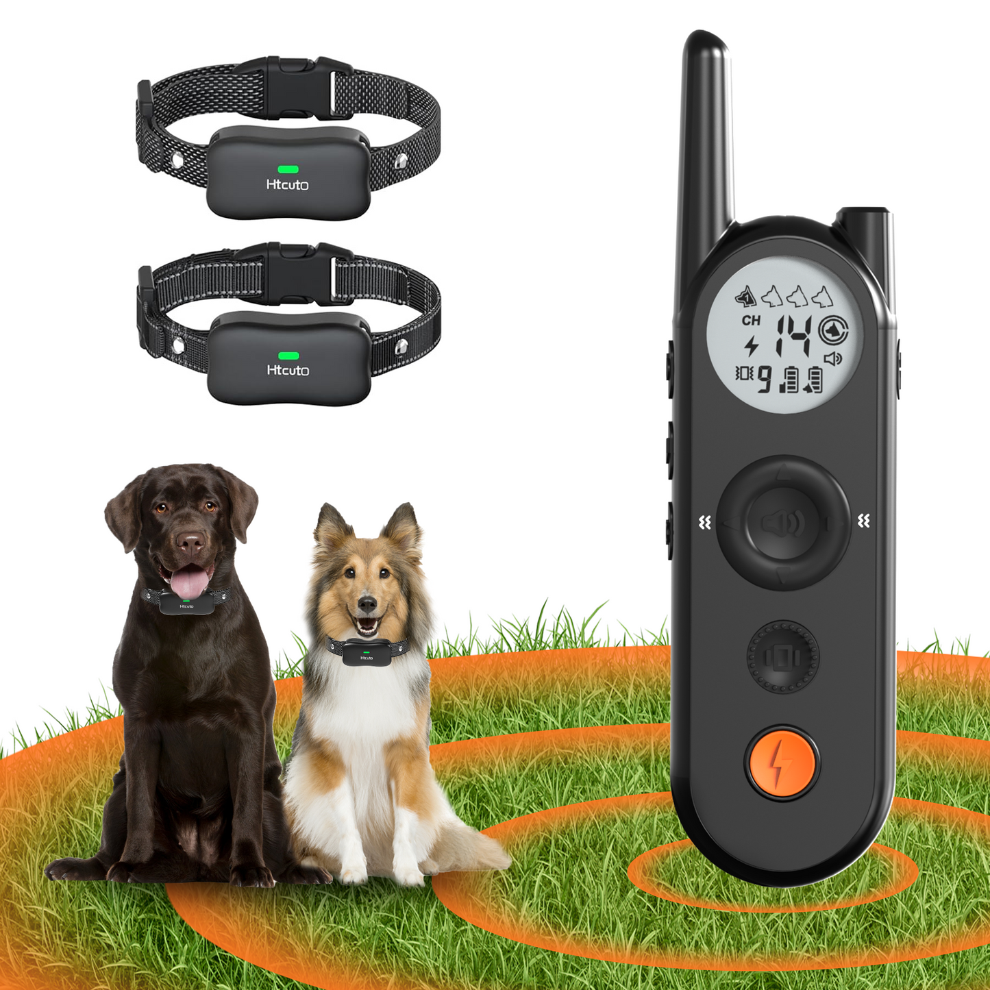 Wireless Dog Fence for 2 Dogs, 3500ft Electric Dog Fence and 6100Ft Remote Training,185 Days Batterry Rechargeble,IPX7 Waterproof Collar, 3 Modes for Dogs (Black for 2 dogs)