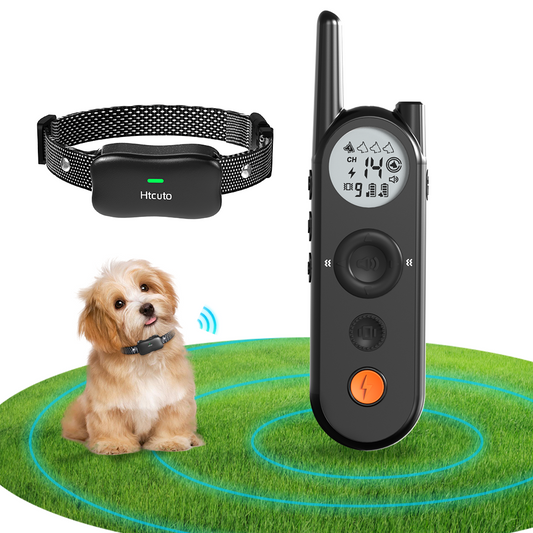 Wireless Dog Fence 3500FT Electric Fence and 6100FT Remote Training Collar, 185 Days Rechargeable Battery - IPX7 Waterproof Collar, Vibrate/Beep/Shock Modes for All Dogs