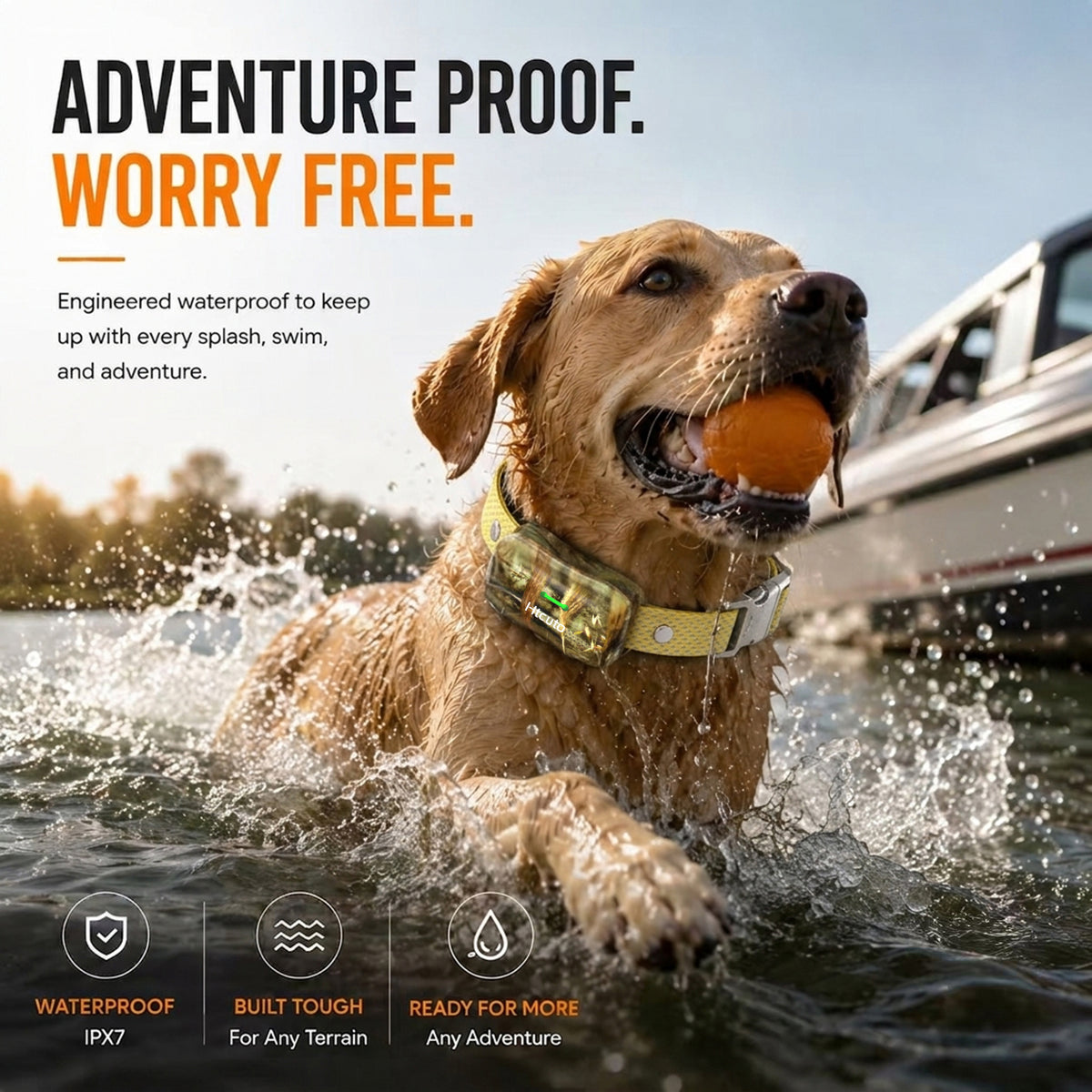 Wireless Dog Fence System for 2 Dogs Electric Dog Fence 2-in-1 Pet Containment System & Remote Dog Training Collar, 25–3500FT Adjustable Boundary for Small, Medium & Large Dogs