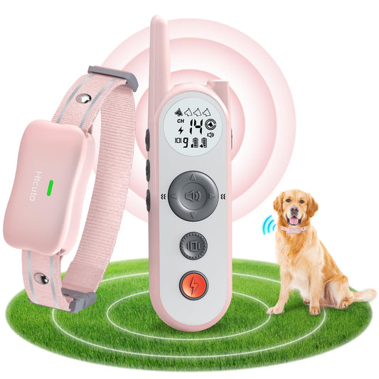 Wireless Dog Fence System - 3500ft Range, 6000ft Remote Training Collar 2-in-1, Rechargeable, IPX7 Waterproof, 3 Modes (Beep, Vibration, Safe Static), Keypad Lock, LED Light for 10-130lbs Dogs