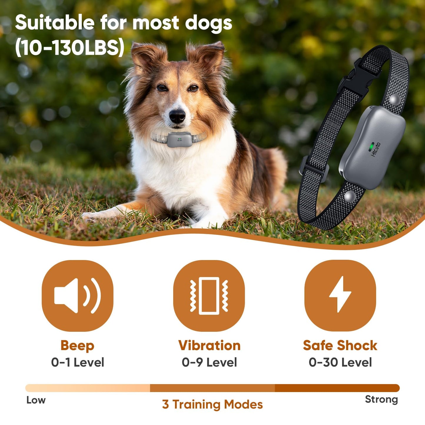 Wireless Dog Fence System Electric Fence for Dogs 6000ft No Wire Boundary Training Shock Collar with Remote 185 Days Battery Rechargeable, IPX7 Waterproof Collar for Large Medium Dog (Grey)