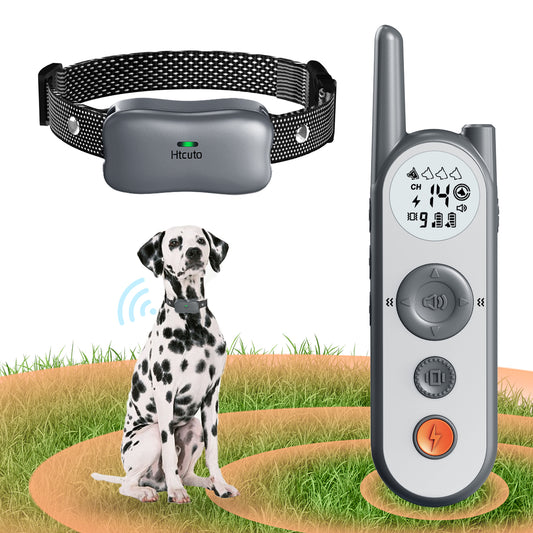 Wireless Dog Fence, 3500 Ft Electric Dog Fence with 6100Ft Training Remote, 185 Day Battery Rechargeable Pet Fence System, IPX7 Water Resistant, Vibrate/Beep/Shock Modes for Dogs*Grey